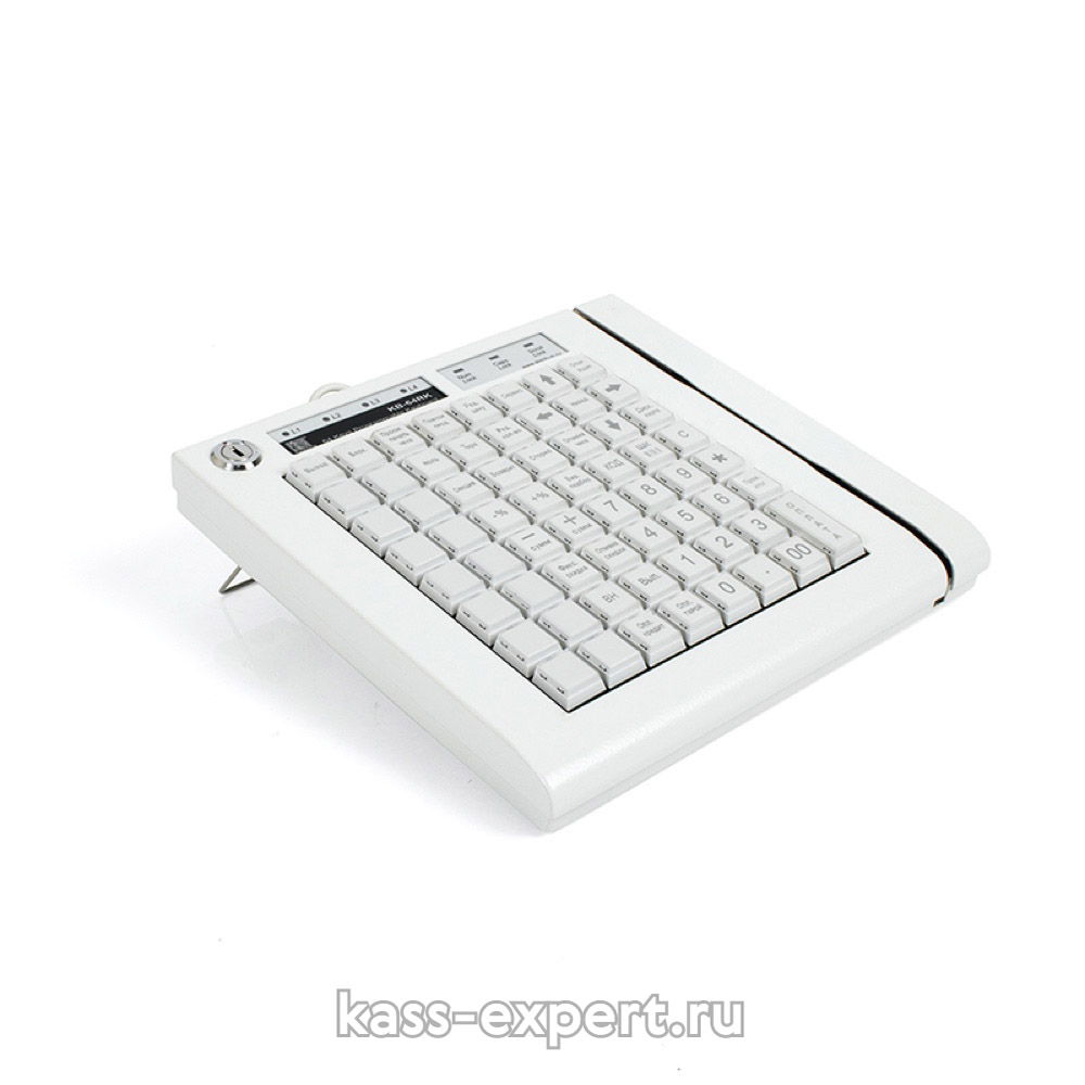 KB-64RK, программируемая клавиатура, 64 клавиши, с ридером магнитных карт, бежевая(1&2-я дор.) (пр-во ШТРИХ-М)