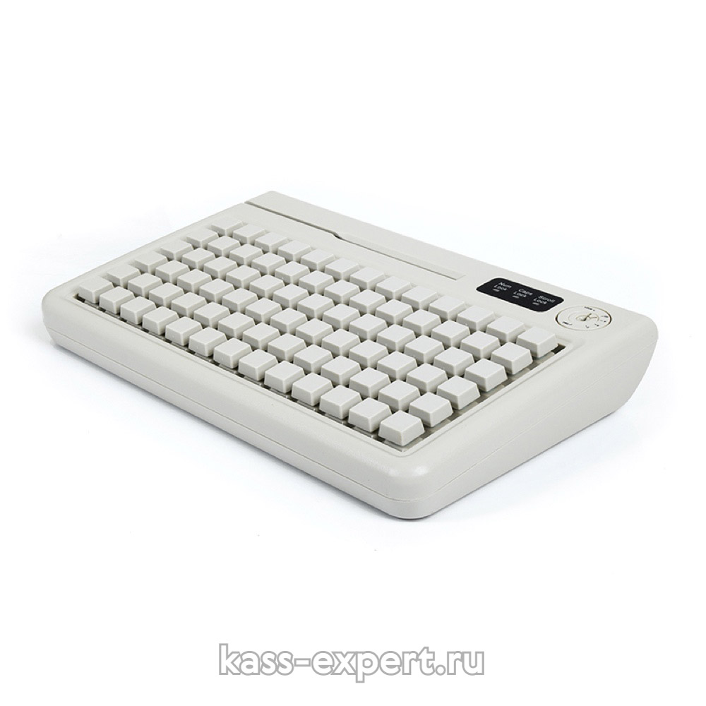 Клавиатура программируемая Shtrih S78D-SP  (78 клавиш; MSR123; ключ; PS/2), влагозащищенная, белая, арт. S78D-SP-W
