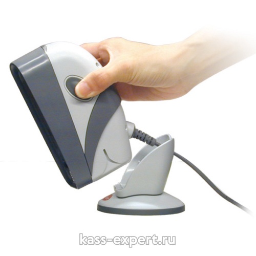 Сканер Zebex Z-6070 лаз., бел, USB KIT: каб, подставка, без БП, арт. 886-7000UB-E00