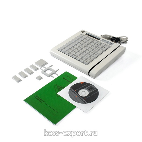 KB-64RK, программируемая клавиатура, 64 клавиши, с ридером магнитных карт, бежевая(1&2-я дор.) (пр-во ШТРИХ-М)